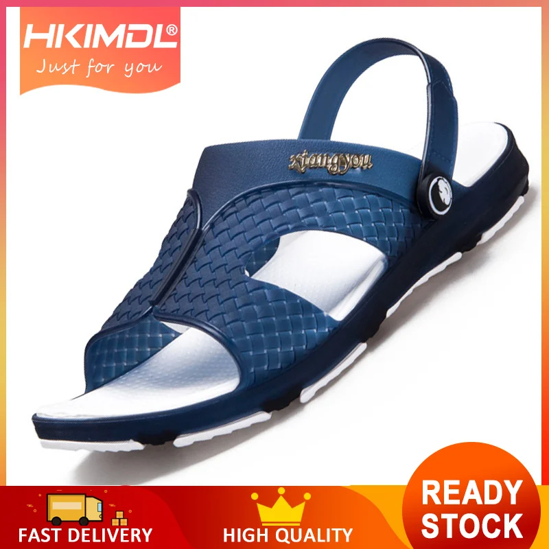 HKIMDL Goedkope Mannen тапочки Ademend Buiten зомер Heren Schoenen режим Nieuwigheid Ontwerp Повседневное Strand тапочки Mannen