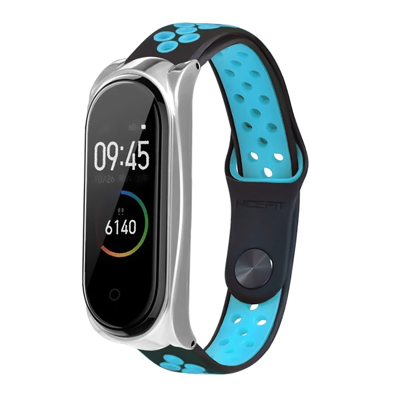 YUEDAER Двойной Цветной силиконовый ремешок для Xiaomi mi Band 4 аксессуары для браслетов TPU Wacthband для mi Band 4 металлическая рамка чехол