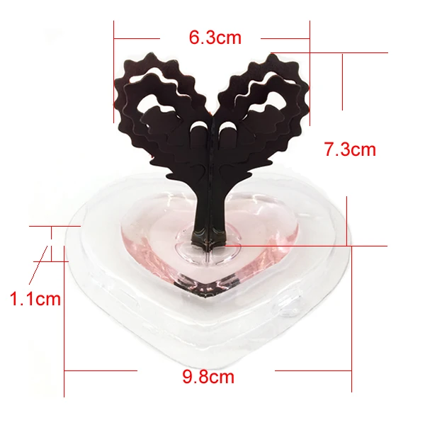 2019 8x7cm Red Magic Growing Paper Love Tree Magical Grow Heart Peach Christmas Trees Wunderbaum Kids Science Toys For Children | Игрушки и