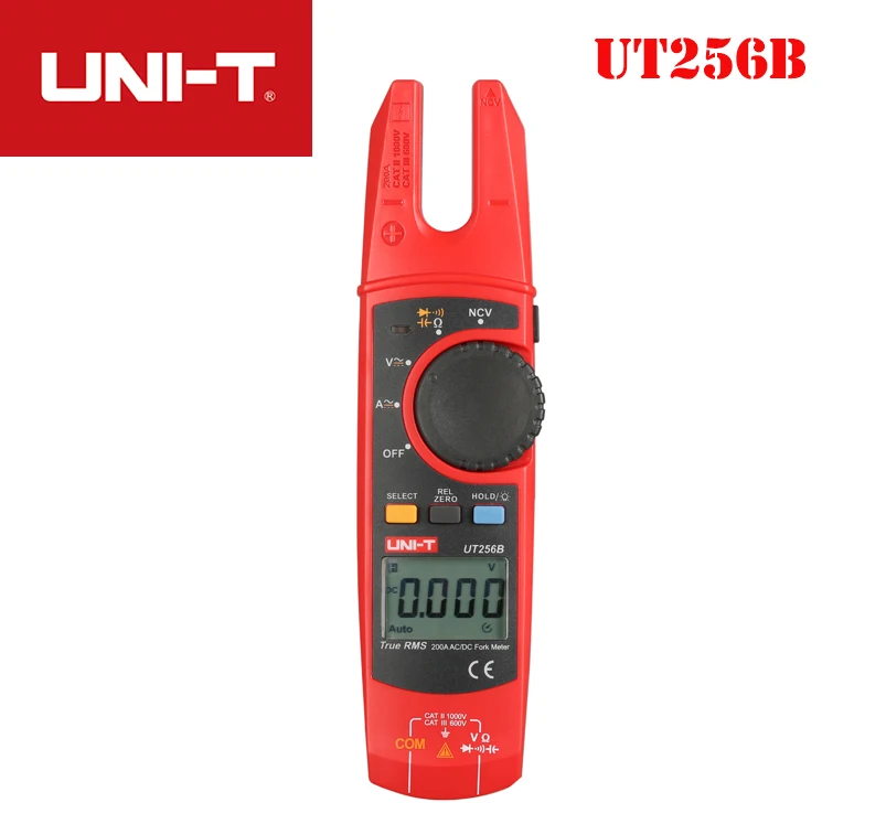 UNI-T UT256B цифровой True RMS Вилка автоматический мультиметр 200A AC DC токовые клещи NCV Тестер Вольтметр Ом колпачок Авто Диапазон больше