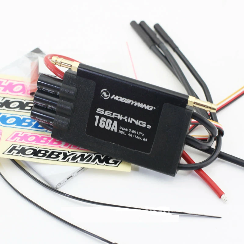 Hobbywing Seaking Pro Bootsregler 160A BEC 4A 2-6s BL Мотор ESC HV BEC для RC R/c гоночная лодка