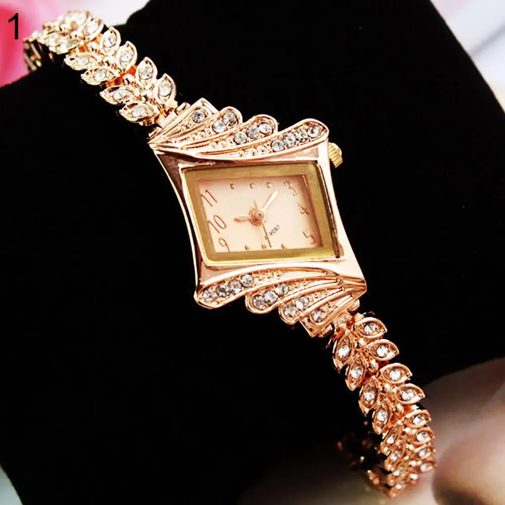 

montre femme 2018 Fashion Women Watch Quartz Rhombus Rhinestone Analog Alloy Wristwatch Gift