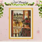 Вид из окна узоры Счетный крест 11CT 14CT, Набор для вышивки крестиком, китайские наборы для вышивки крестом, рукоделие для вышивки