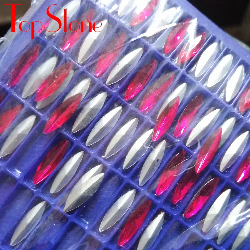 Fuchsia TopStone 200 шт./пакет 4x15mm Наветт с украшением в виде кристаллов на камне остроконечные Стекло с украшением в виде кристаллов маркиза для выбора ювелирные изделия с блестками для изготовления - Цвет: Fuchsia