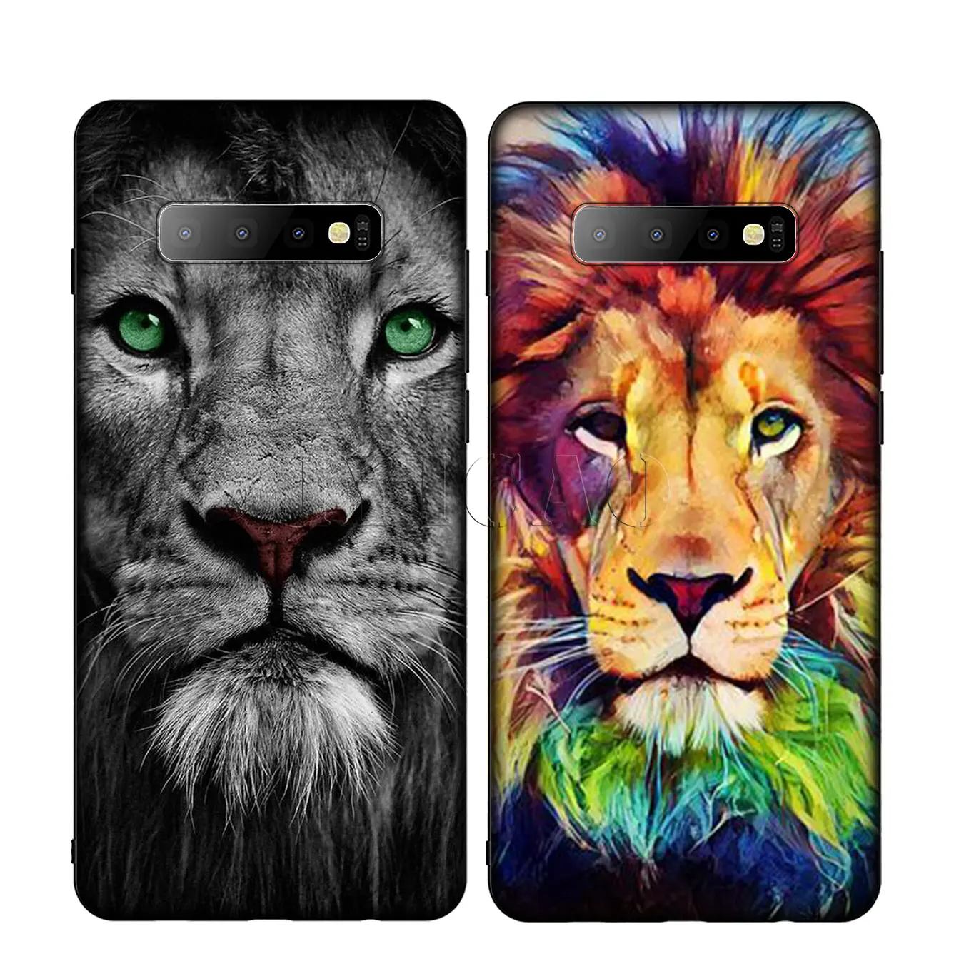 IYICAO Animal king tiger and lion Silicone Soft Phone Case for Samsung Galaxy S10 S9 S8 Plus S6 S7 Edge S10e E Cover |