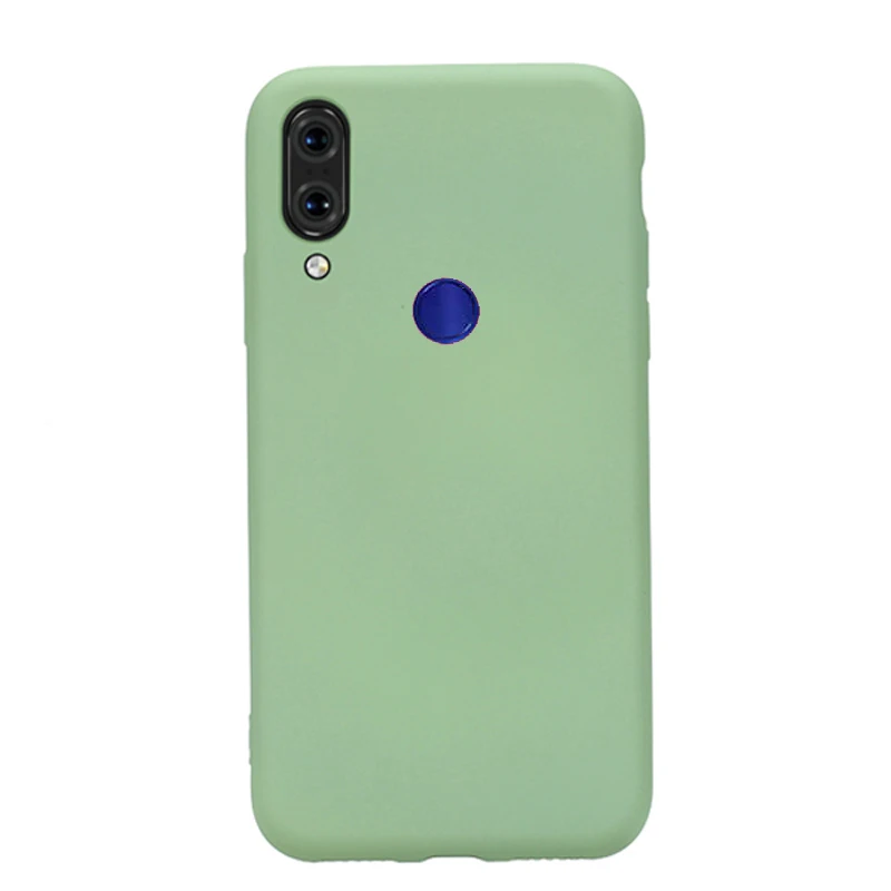 Жидкий силиконовый чехол для Xio mi Red mi Note 7 противоударный мягкий ТПУ сенсорный гладкий Чехол на заднюю панель для Xio mi 8 Lite 9 Красный mi Note7 Capa - Цвет: Green