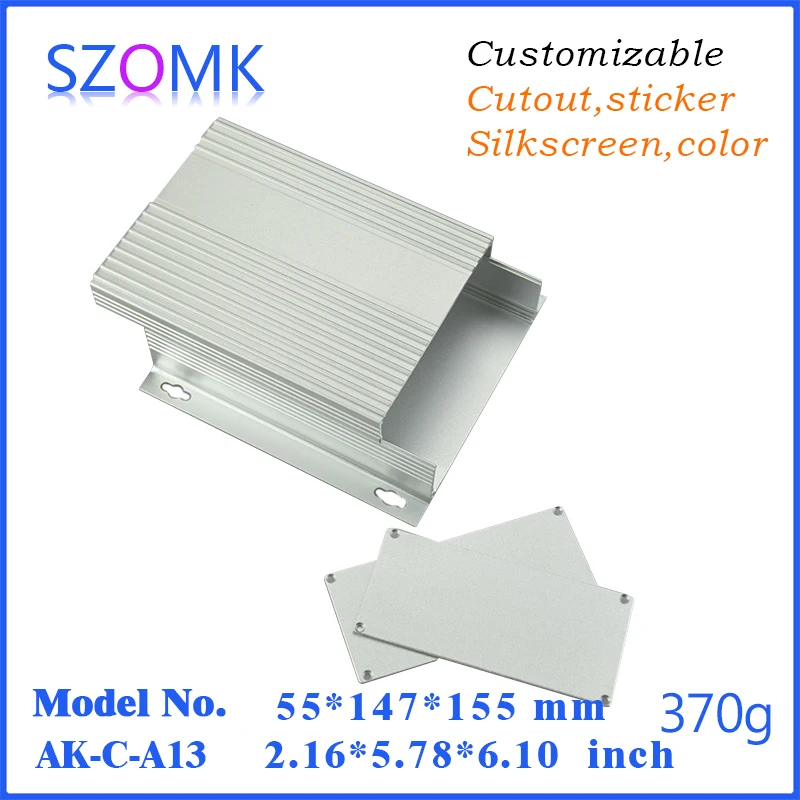 Алюминиевый корпус для устройств распределительный печатных плат 55*147х155 мм 4