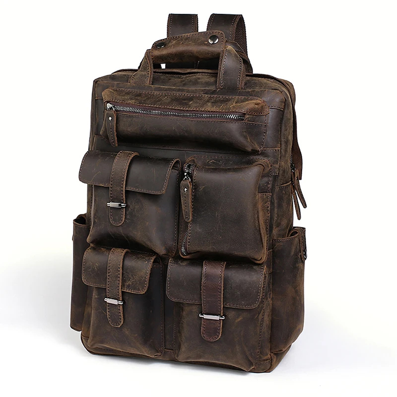 Мужской рюкзак WESTAL из натуральной кожи для ноутбука на каждый день 3506|Мужские