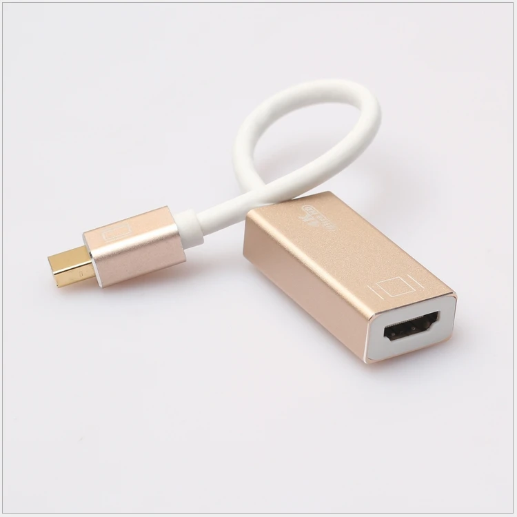 100 шт./лот корпус из алюминиевого сплава мини DisplayPort Порт дисплея DP к HDMI 4K * 2k кабель