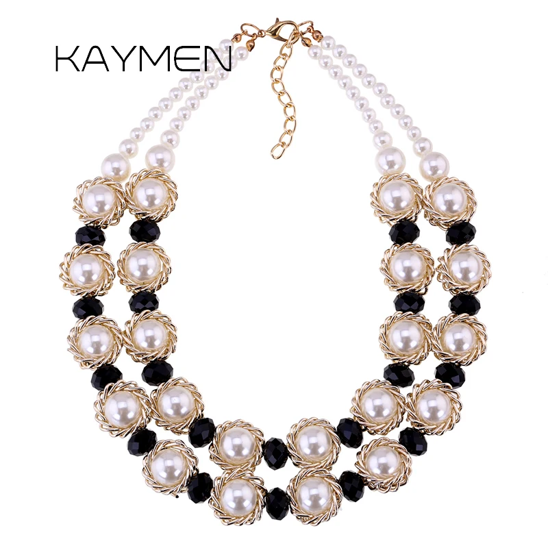 Новинка ручная работа 2 слоя: пряди ожерелье для девочек золотые цепи и