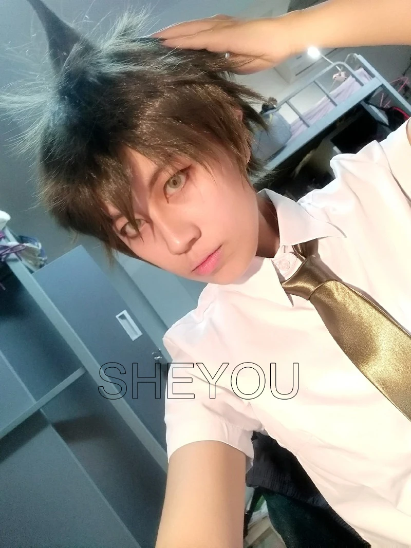 Супер Dangan Ronpa 2 Danganronpa Hajime Hinata парик термостойкие синтетические волосы косплей парик