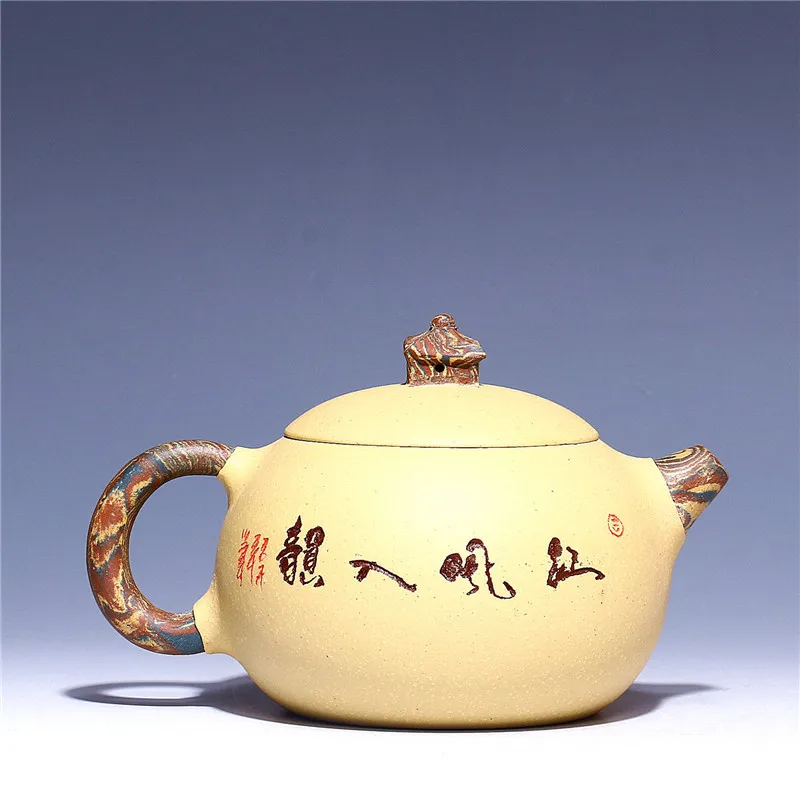 

260ml Authentic Yixing purple clay Zisha tea pot Hand-Painted teapot pu'er tea black tea gift Wholesale Free shipping
