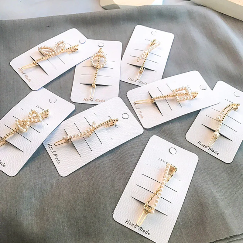 Лидер продаж 2019 элегантные жемчужные геометрические Заколки для женщин и