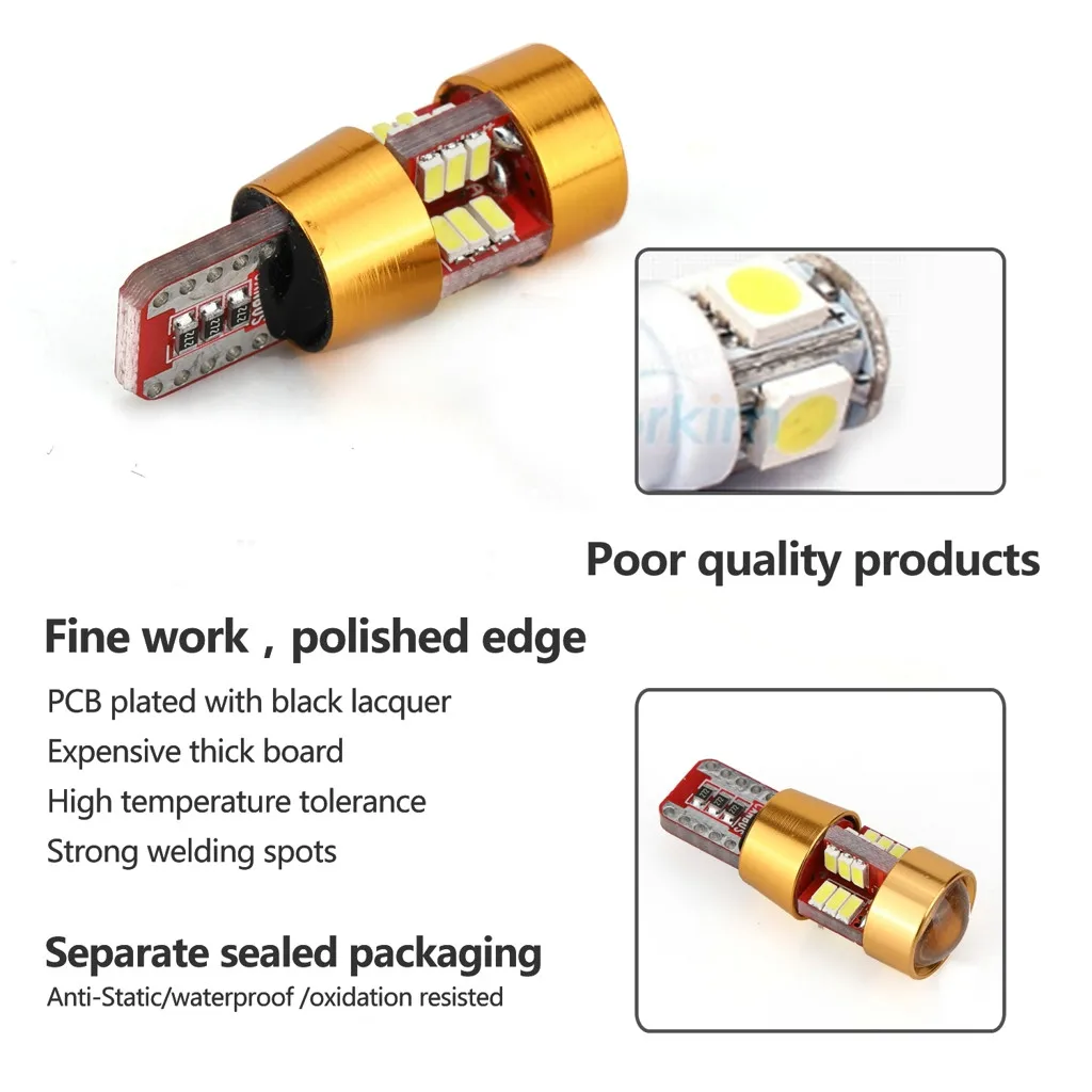 2 шт. T10 27SMD декодирования светодиодный автомобильный светильник ламп широкий