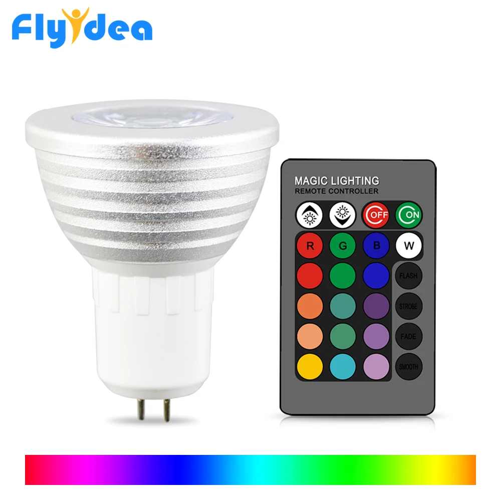 GU5.3 16 цветов магический ИК-пульт дистанционного управления RGB Светодиодная лампа