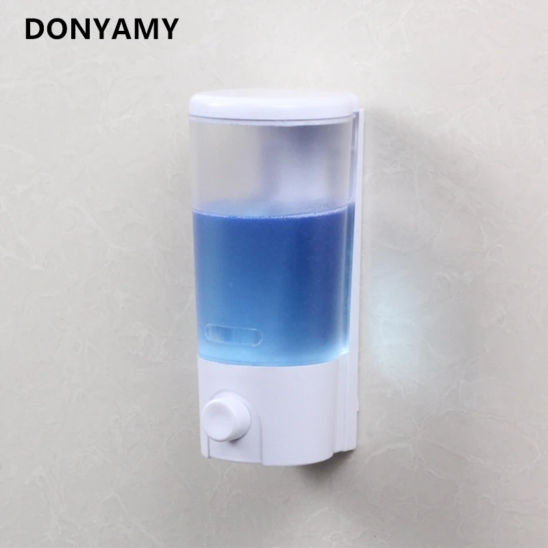 

DONYAMY Soap Dispenser Hotel Aathroom Wall-mounted Soap Dispenser Single Head Shower Gel Box Leak-proof hand Sanitizer Bottle