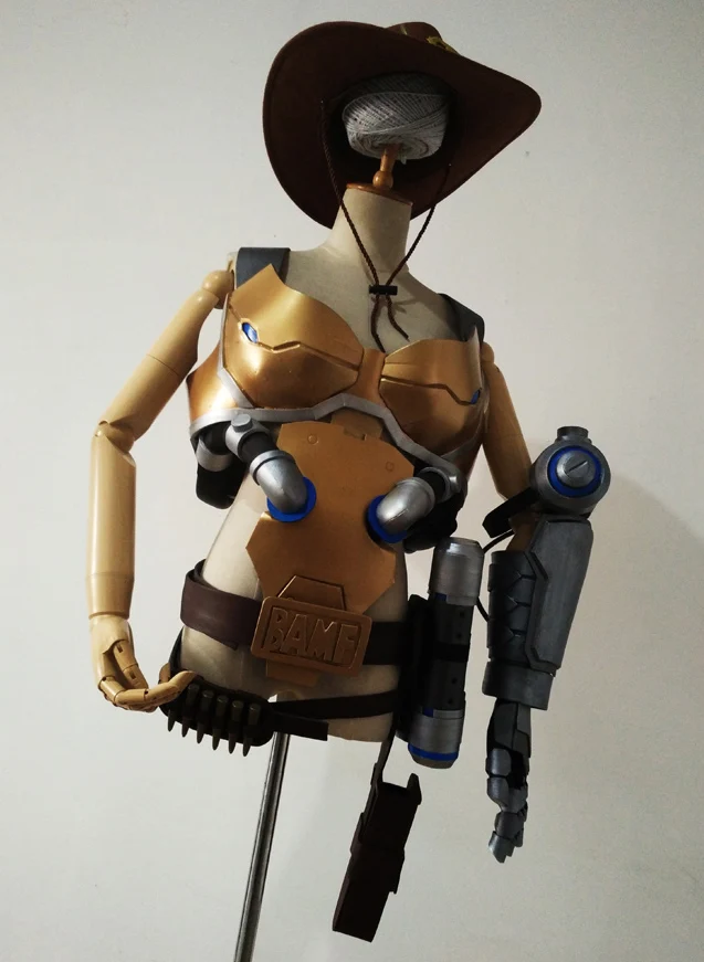 Настраиваемый Overwatch McCree genderbent Armor Cosplay купить|Страшные костюмы| |