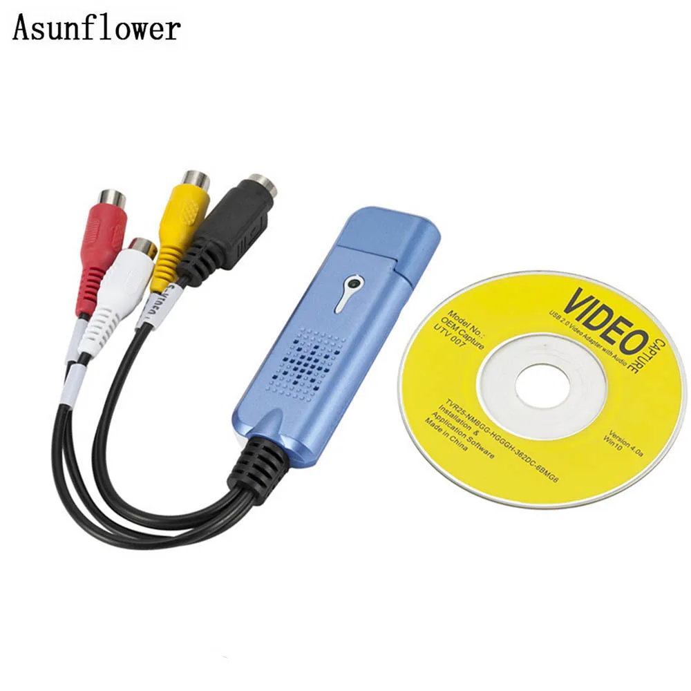 Для USB EasyCAP 2,0 Easy cap Аудио Видео cap ture адаптер VHS DVD DVR tv cap ture Card конвертер Поддержка Win 10 для MAC IOS Drive