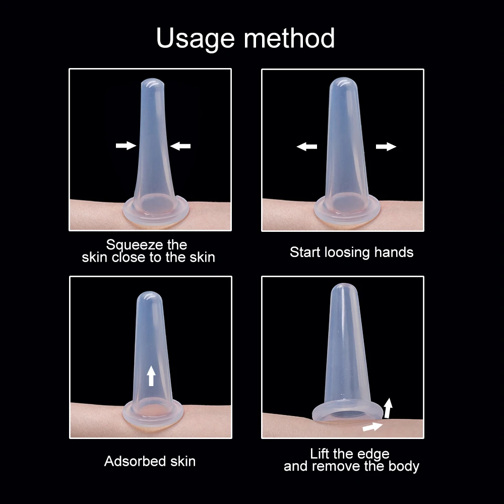 Силиконовая присоска для массажа 1 шт. антицеллюлитные чашки терапия лица и тела