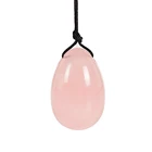 Нефритовое яйцо с отверстием, натуральный розовый кварц, яичный кристалл, сфера для упражнений Кегеля, мышцы тазового дна, вагинальные упражнения, мяч Бен-ва