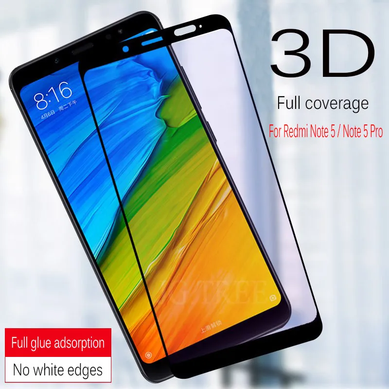 9H высококачественное закаленное стекло для Redmi Note 7 5 6 Pro полная клеевая Защитная
