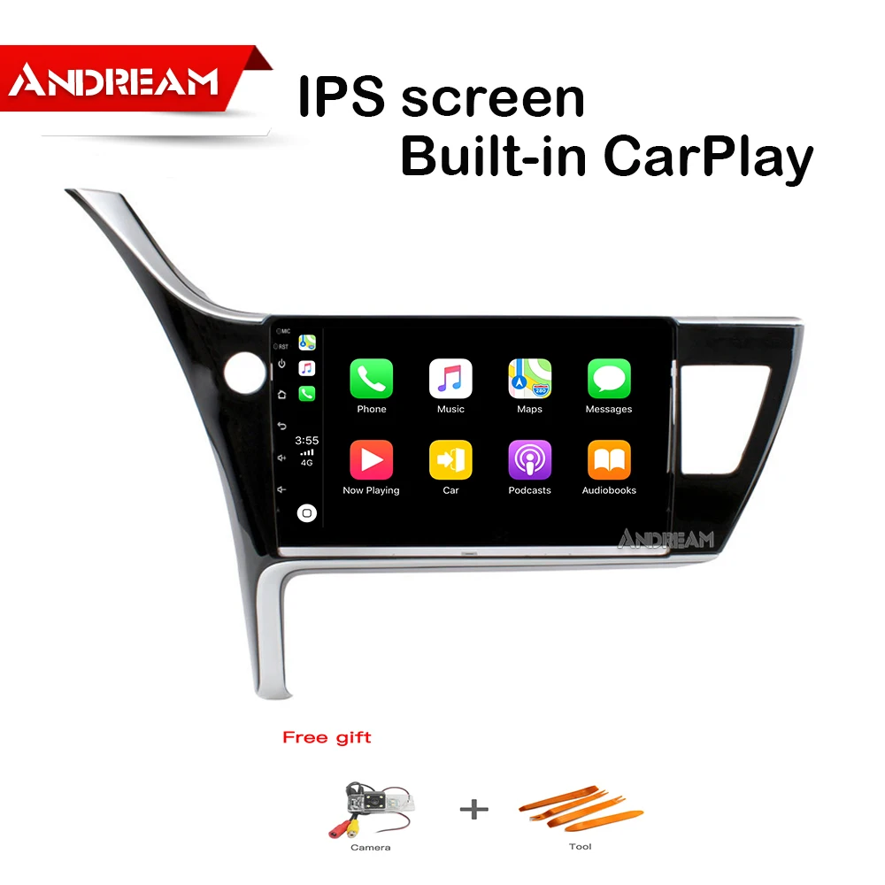 10 1 &quotдюймовый Android 8 Автомобильный gps CarPlay для Toyota Corolla 2017 2018 навигационная головка
