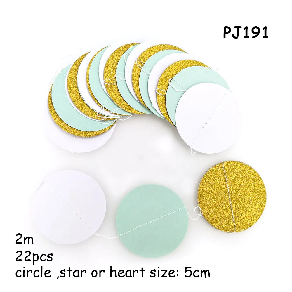 PJ191 Mint wht Gold Летние вечерние цветные воздушные шары для мальчиков на первый день рождения, Детские вечерние Конфетти украшения на день рождения, вечерние украшения для торта - Цвет: PJ191 Mint wht Gold