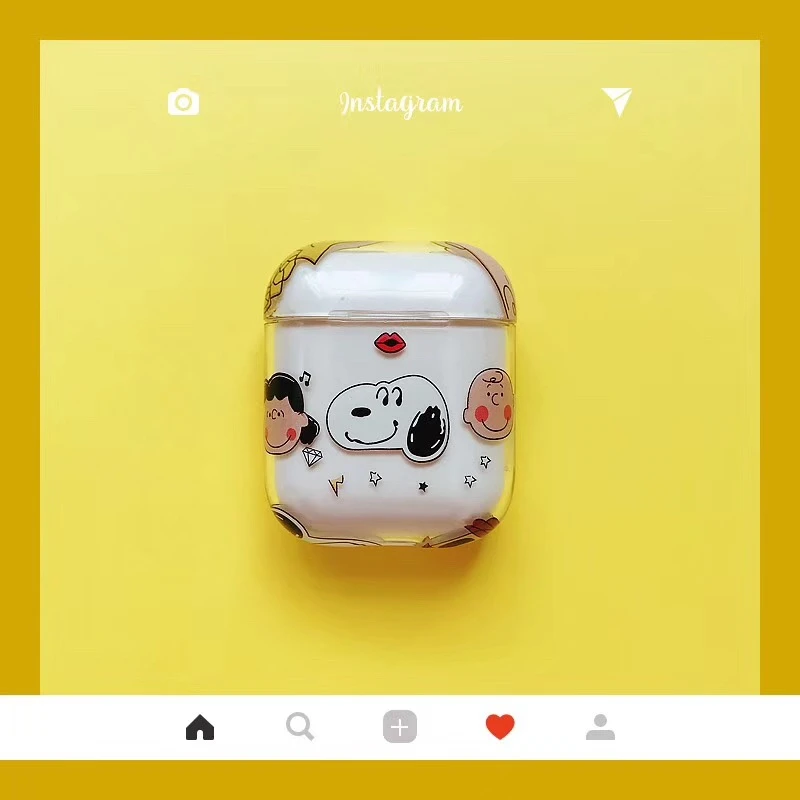 Для AirPods Pro мультфильм Charlie Peanuts собака Bluetooth гарнитура наушники Прозрачный жесткий чехол для AirPods 1 2 3 Крышка для наушников