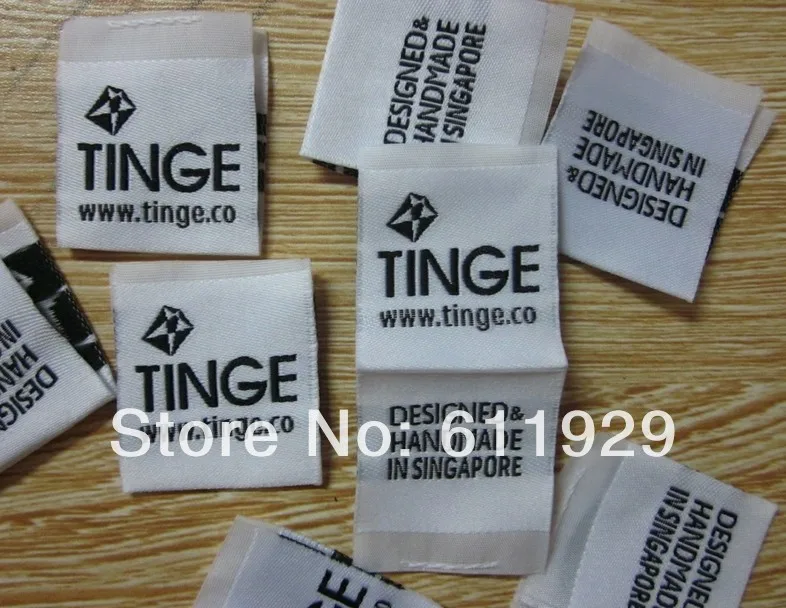 Бесплатная доставка высококачественные тканые этикетки для одежды на заказ