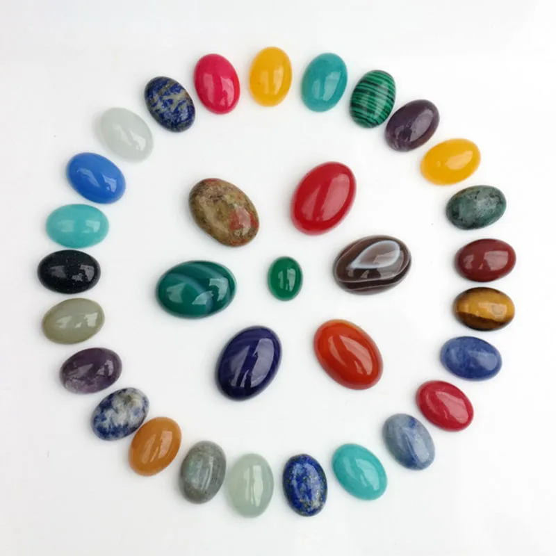 20 шт./компл. полукруг плоский натуральный камень кристалл DIY Ювелирные изделия