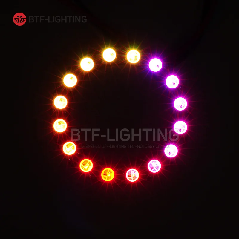 WS2812b 16 светодиодов пиксельное кольцо адресные модули DC5V вход RGB Полноцветный