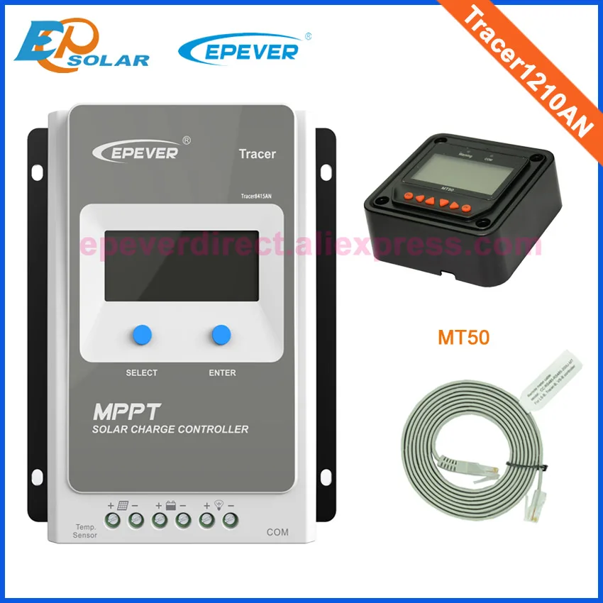 mppt Tracer1210AN 12v 24v automatic work solar panel charger controller with temperature sensor 10A 10amp lcd display | Обустройство