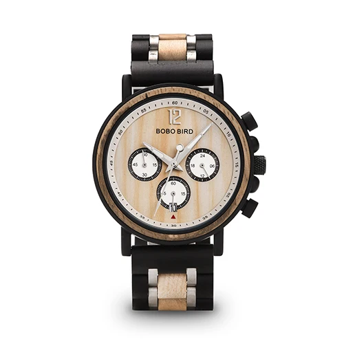 Кофе BOBO BIRD relogio masculino часы мужские reloj hombre деревянные наручные часы с хронографом военные часы в подарочной коробке настройки JS18 - Цвет: Кофе