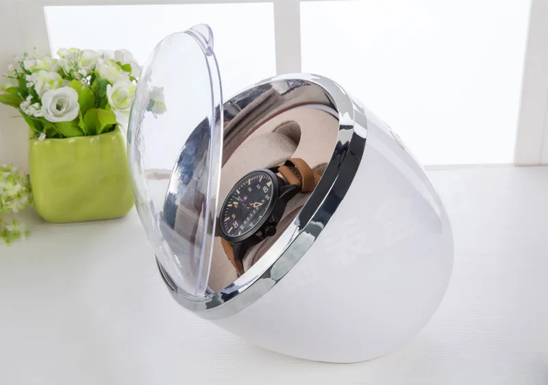 white white inner Роскошные двойные часы виндер механических часов для автоматического намотки часов Многофункциональный 4 режима доступная коробка для намотки часов - Цвет: white white inner