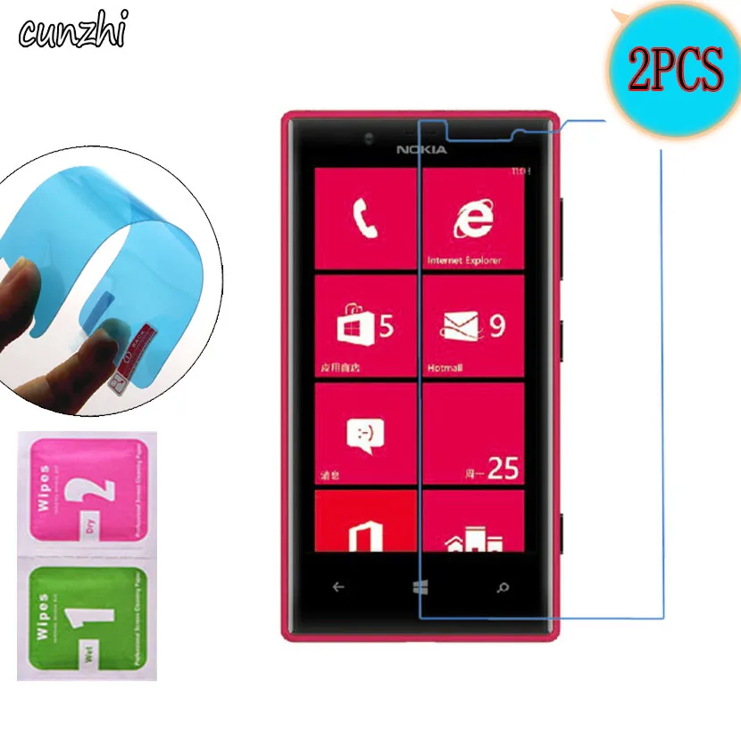 2 шт. для Nokia Lumia 720 Ultra Clear ТПУ Мягкий нано взрывозащищенные Экран протектор