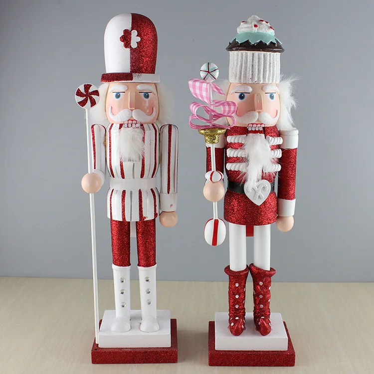 Wooden Nutcracker Model Ornaments Furnishing Articles Carving Paintings Desktop Crafts Home Decoration Accessories Gifts | Дом и сад