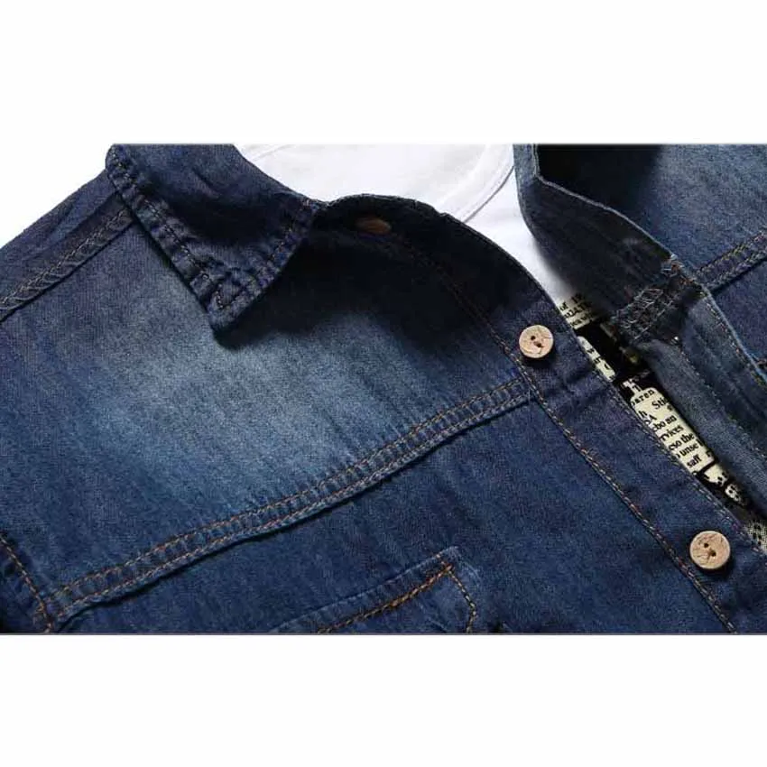 Новая Винтажная Мужская модная джинсовая рубашка с длинным рукавом светло