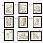 Вышивка крестиком с принтом, домашняя ручная вышивка, милый мультяшный монохромный мишка серии Fishxx, шитье