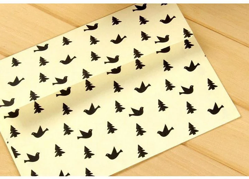 Набор конвертов с мультяшными птицами 120 г японская белая крафт-бумага милый