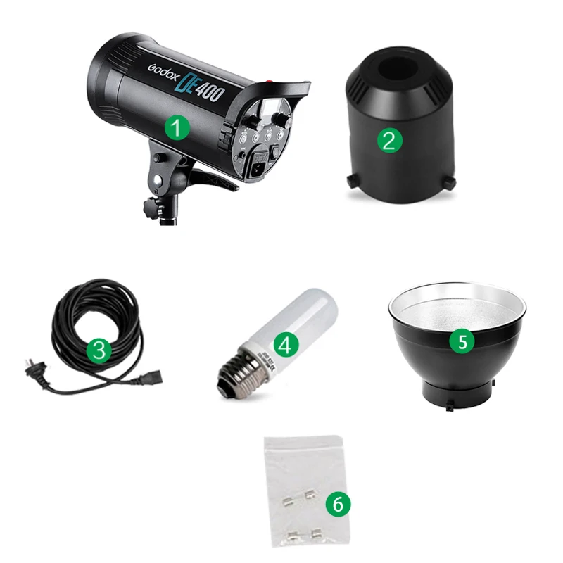 Godox DE400 400 Вт 400WS Pro фотостудия стробоскопическая вспышка Лампа головка 220 В для