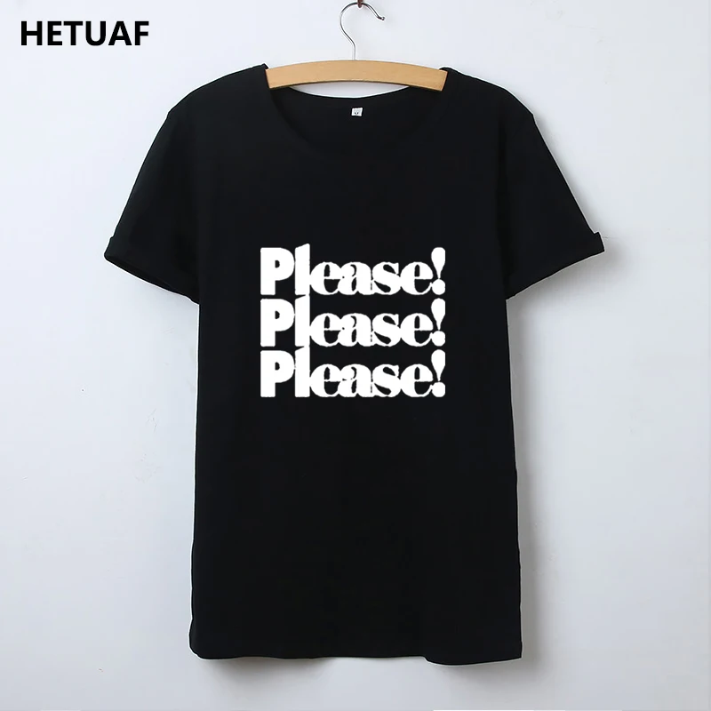 

HETUAF Please Rock T Shirt Women Harajuku Korean Fashion Tee Shirt Femme Graphic Funny Summer Tops T-shirt Women's Dropshipping