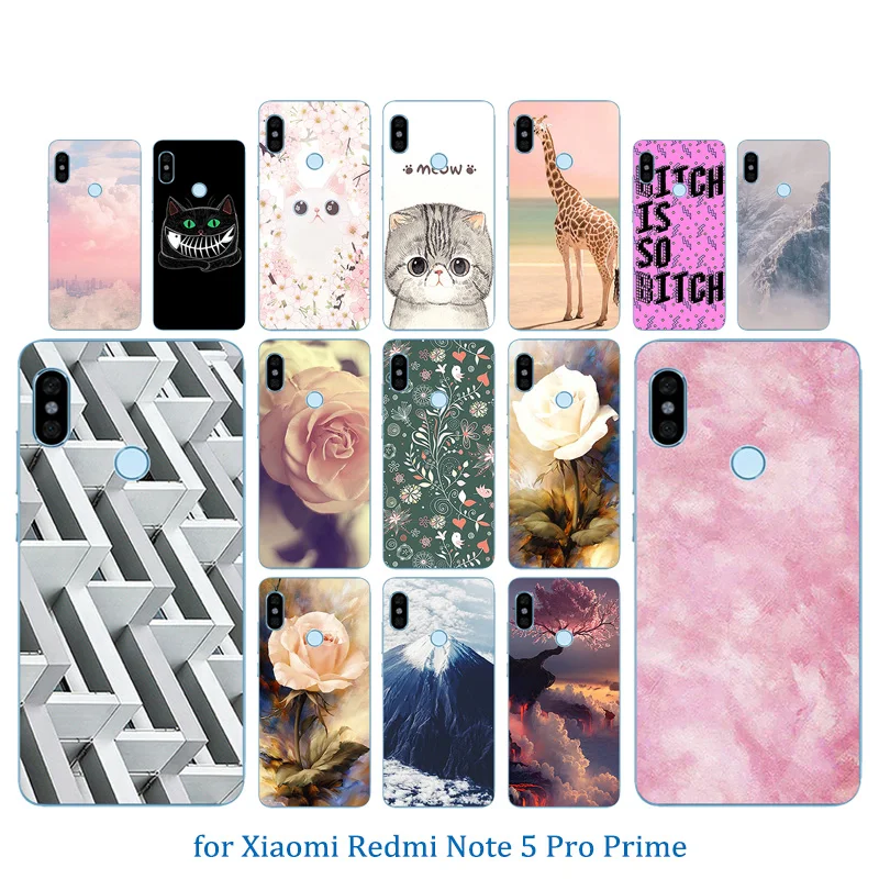 Phone Case For Xiaomi Redmi Note 5 Pro Back Cover Animal Pattern Skin Transparent Capa |