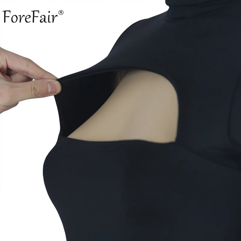 ForeFair, осень, длинный рукав, водолазка, вечерние платья, для женщин,, женское, Открытая грудь, мини, облегающее платье, черное, серое, зимнее, сексуальное платье
