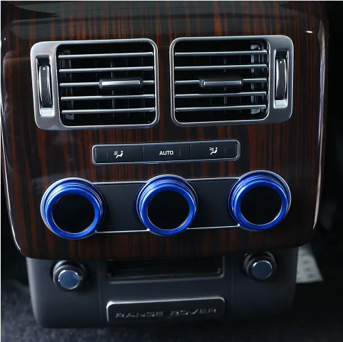 

3Pcs/set For Land Rover Range Rover Vogue L405 2014-2017 Car-Styling Rear Air Conditioning Knob Audio Circle Trim Aluminum