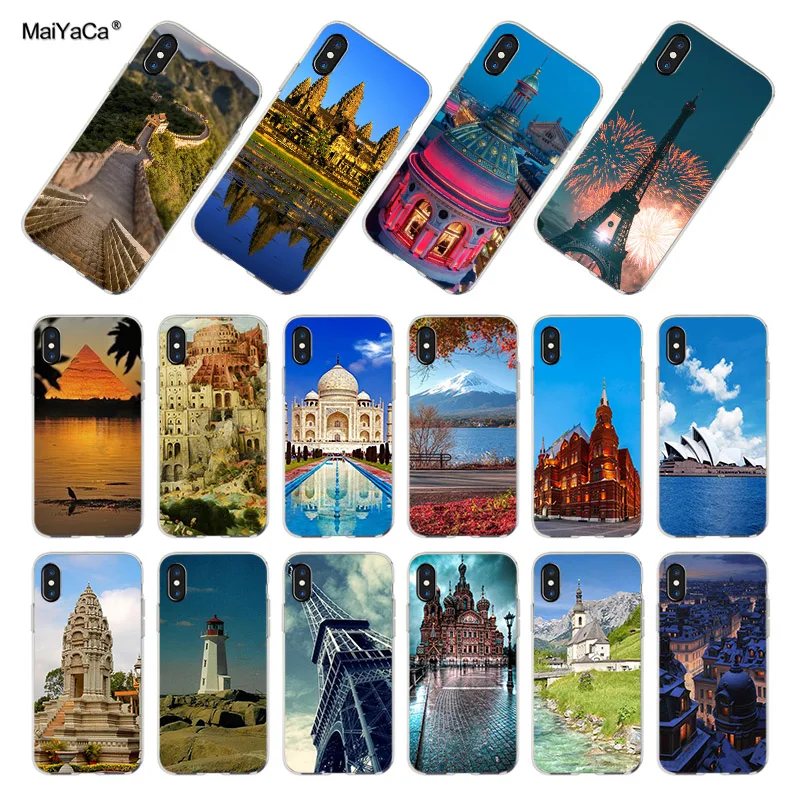 Мягкий чехол для телефона MaiYaCa London Pairs World Wonder Buiding Scenery iPhone x xs max xr 8 8plus 5s 6s 7 7plus 11pro |