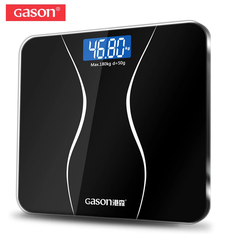 GASON A2 Весы напольные жк дисплей Закаленное стекло 180кг/50г|bathroom body scales|body scalescales |