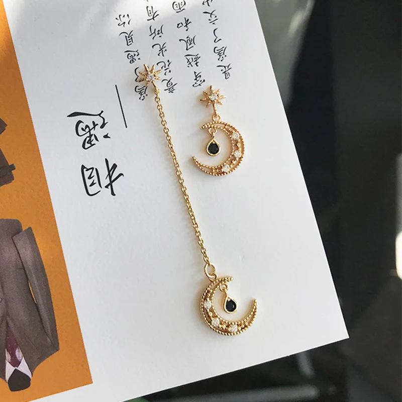 925 Серебряные иглы Милая модная Асимметричная длинная куртка короткие полые
