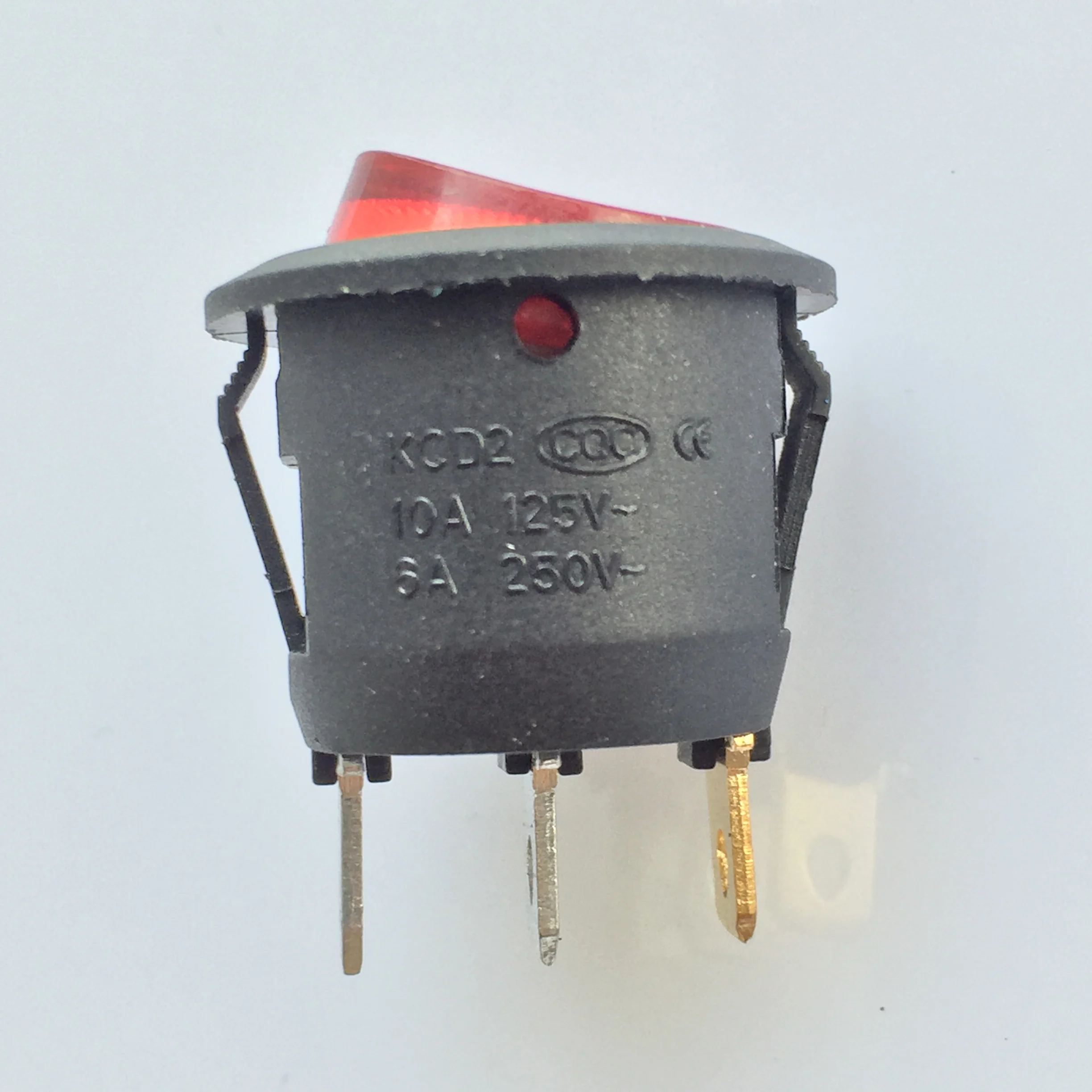1pc J196Y Red Round Toggle Switch with Light on it Two Files Three Lead Foot DIY Circuit Making High Quality On Sale | Обустройство