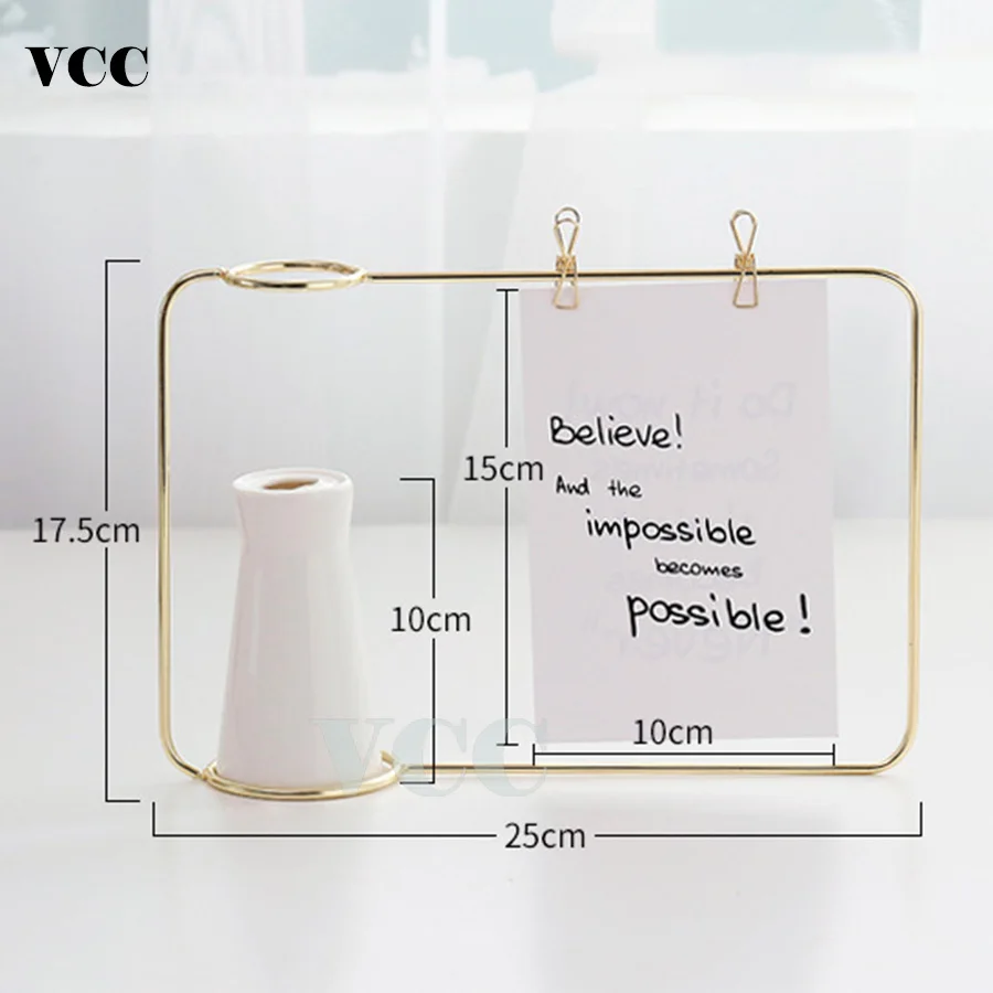 Скандинавская фоторамка кронштейн из кованого железа креативная ваза для цветов