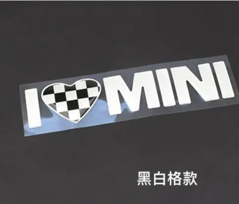 

Металлические наклейки с эмблемой «I LOVE» для мини Купера, отечественного человека, клуба, F55, F56, R55, R56, R60, F60, автомобильные аксессуары